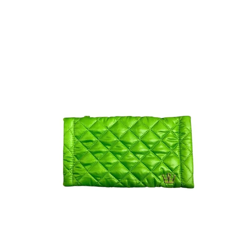 Oliver Thomas Quilted Double Vision Eyeglass Case Lime Green Padded